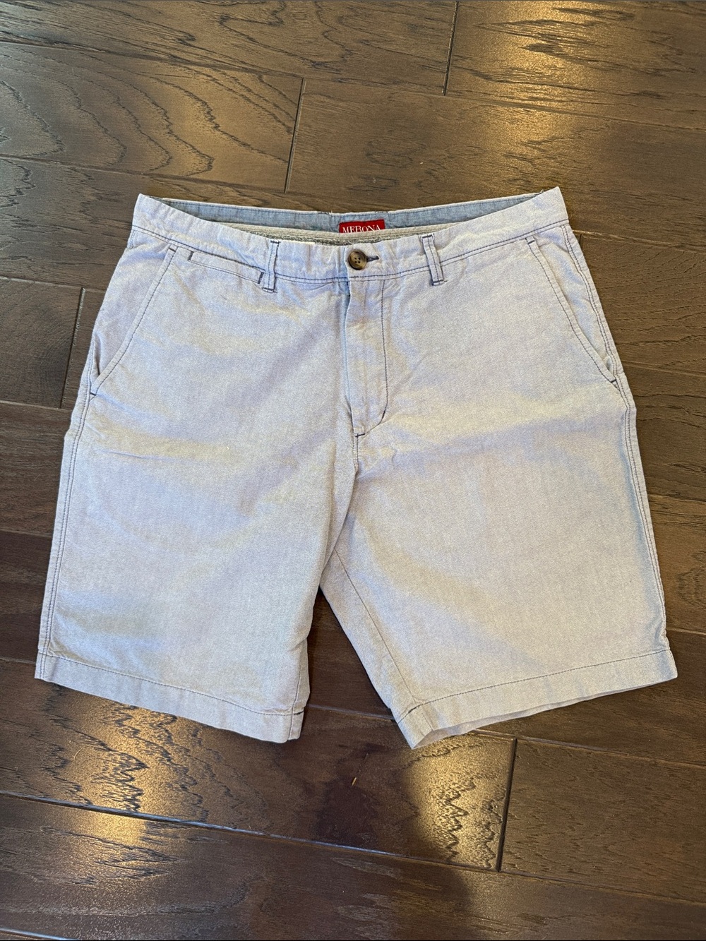Merona Light Blue Flat Front Chino Shorts - Size 34